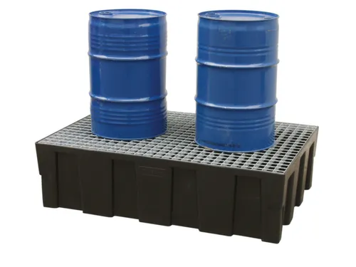 PE-opvangbak,v. 2x200l vat,opvangvol. 224l,HxBxD 330x1205x805mm