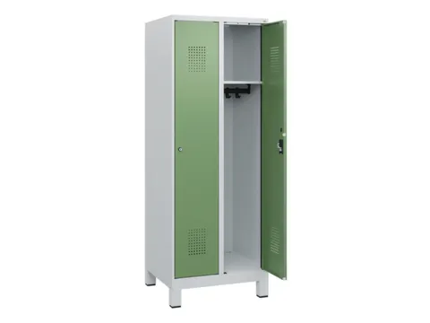 schoollocker,HxBxD 1630x600x500mm,2vak,vak B 300mm,cil.-slot,voeten