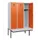 locker met bank,HxBxD 1950x1200x815mm,3vak,vak B 400mm,cilinderslot