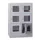 lockerkast,HxBxD 1187x800x500mm,2x3vakken,RAL7035,front RAL7035