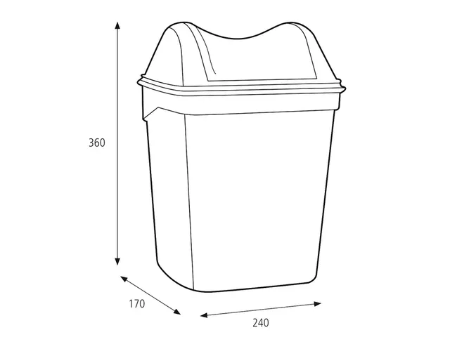 Dameshygiënebak Katrin 8 liter wit 91851