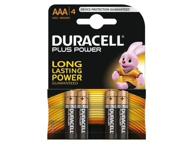 Batterij Duracell Plus Power 4x AAA Alkaline