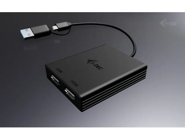 USB-A/USB-C Dual 4K/60 Hz HDMI Video Adapter