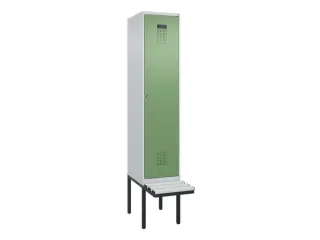 locker met bank,HxBxD 2120x400x815mm,1vak,vak B 400mm,cilinderslot - 2