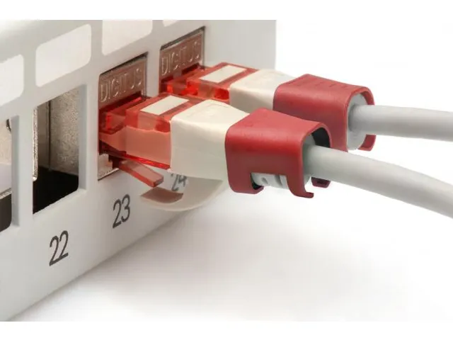 Kleurclips voor RJ45-kabels Rood verpakking van 100 stuks