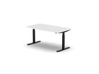 Elektrisch ihv Vergadertafel Vatvorm 1600x800mm Zwart+ wit Blad - 1