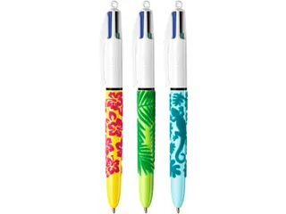 Balpen Bic 4kleuren velours medium assorti - 2