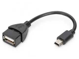 USB 2.0-adapterkabel OTG type mini B - A St/Bu 0,2m USB 2.0-compatibel - 1