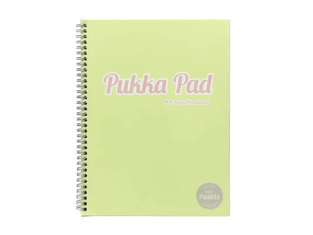 Carnet de notes à spirales Pukka Pad Pastel A4 ligné 3 pièces assor