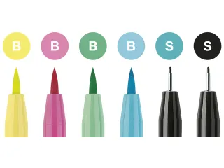 Tekenstift Faber-Castell Pitt Artist Pen handlettering I 6-delig etui - 2