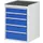 ladekast 825x580x650mm 5laden cilinderslot RAL7035 RAL5010 metaal
