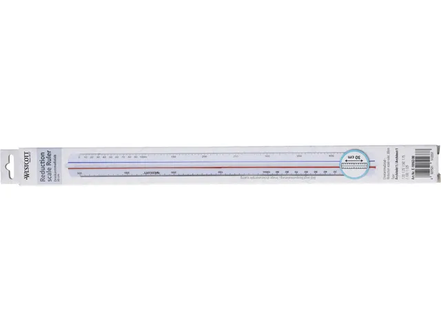 Schaalstok Westcott 30cm 1:20/25/50/75/100/125