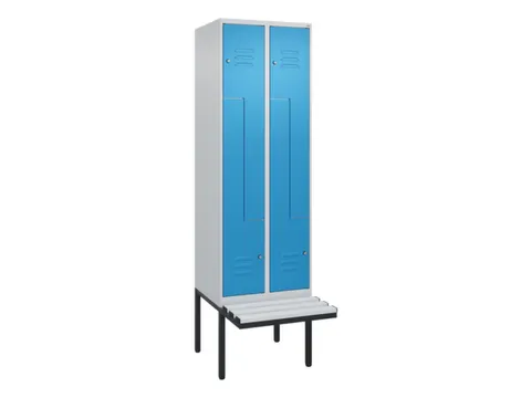 Z-garderobekast,HxBxD 2120x600x815mm,2vak,vak B 300mm,cil.-slot