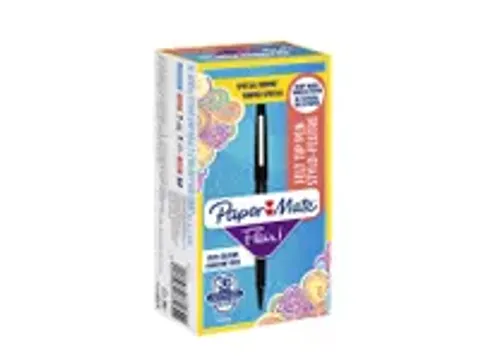 OUTLET Fineliner Paper Mate Flair Original medium zwart valuepack à 3
