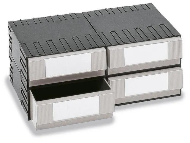 Combi-Ladensysteem Hxbxd 202X482X345Mm 4/4Behuizingen/laden Grijs