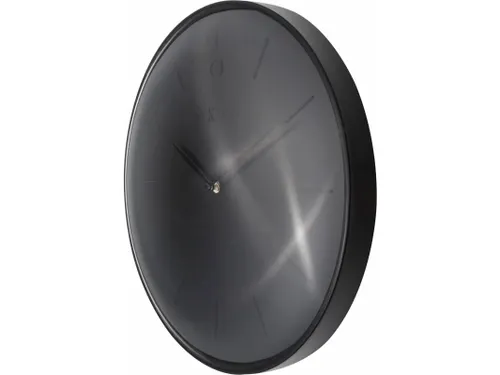 Wandklok NeXtime Glamour Ø40cm metaal zwart streepaanduiding
