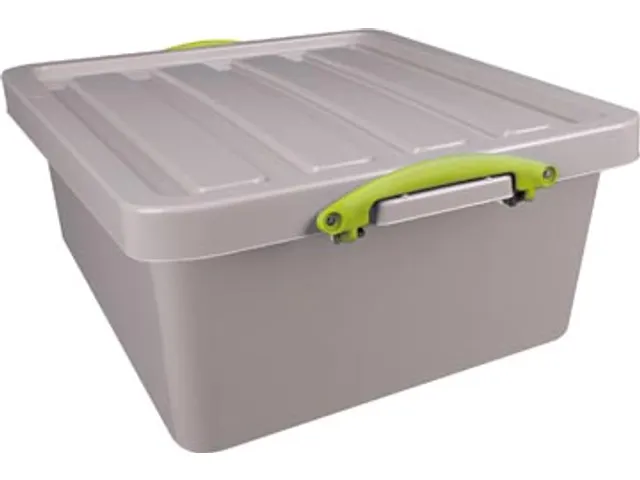 Recycled opbergdoos 31.5 Liter nestbaar grijs