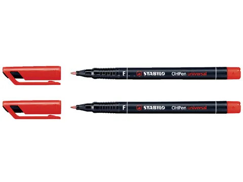 Viltstift STABILO OHpen 842/40 permanent rond fijn rood