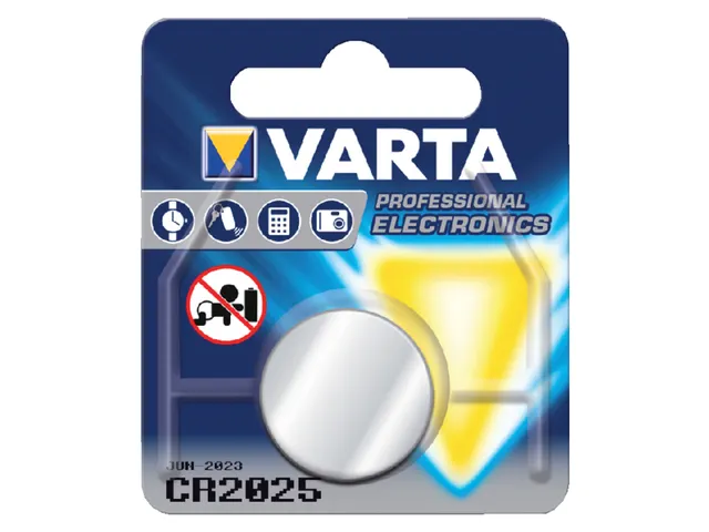 Batterij Varta knoopcel CR2025 lithium blister à 1stuk