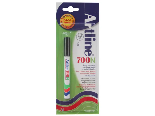 Viltstift Artline 700 rond 0.7mm zwart blister à 1 stuk