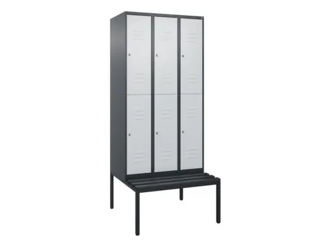 Dubbeldekse dekenkist,HxBxD 2120x900x815mm,3x2vak.,vak B 300mm