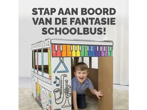 Kartonnen Speelbus Bankers Box Play inkleurbaar