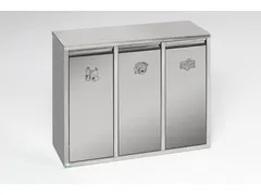 Afvalverzamelstation 3x7L 470x580x270mm kunststof binnenbak RVS romp