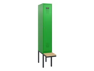 locker met bank,HxBxD 1950x300x815mm,1vak,vak B 300mm,cilinderslot - 2