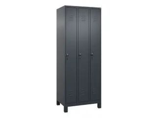 locker,HxBxD 1950x750x500mm,3vak,vak B 250mm,draaigrendel,voeten - 1