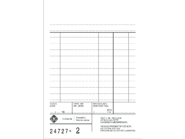 Kassablok Djois Atlanta met kopie (carbon) 142x100mm 50x2vel wit