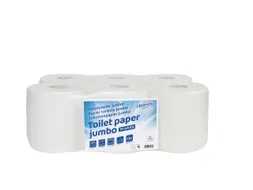 Toiletpapier Cleaninq mini jumbo 2-laags 150m Wit 12 rollen