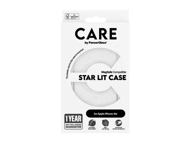 PanzerGlass CARE by Urban Combat Case Star Lit w. White Qi Compa