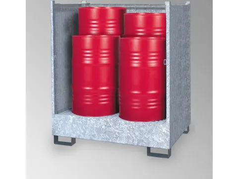 Opvangbak 4x 200l 220l 1320x1410x 1290mm 3 Wanden