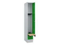 locker met bank,HxBxD 1950x300x815mm,1vak,vak B 300mm,cilinderslot