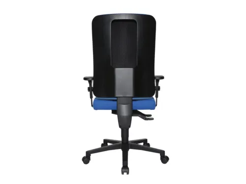 Bureaustoel,Synchroonmech.,M. Armleuningen,Zitting Stof Blauw