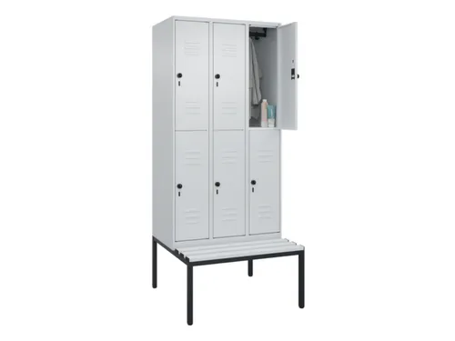 Dubbeldekse dekenkist,HxBxD 2120x900x815mm,3x2vak.,vak B 300mm
