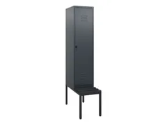 locker met bank,HxBxD 1950x400x815mm,1vak,vak B 400mm,draaigrendel