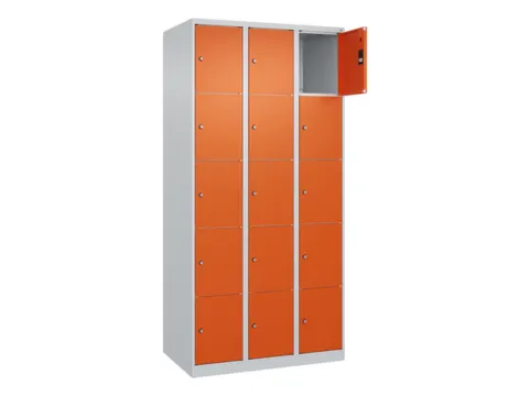 lockerkast,HxBxD 1850x900x500mm,3x5vakken,vak B 300mm,cil.-slot