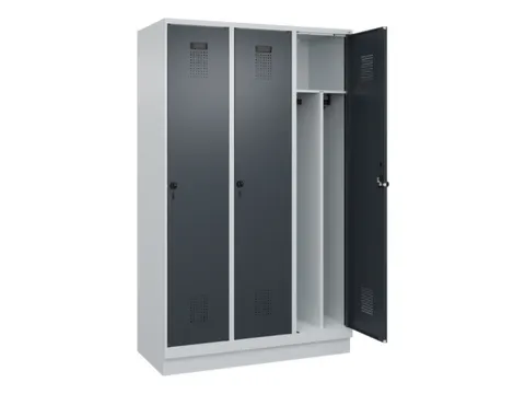 locker voor scheiding van kleding,HxBxD 1950x1200x500mm,3vak
