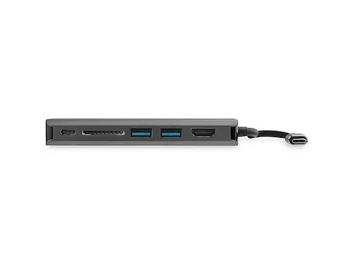 USB-C 6-in-1 Multiport Adapter 4K HDMI 3x USB SD GbE 60W PD