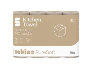 Keukenrol Satino 175891 PureSoft 3laags 4x64 vel naturel - 7