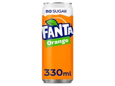 Frisdrank Fanta orange zero blik 330ml