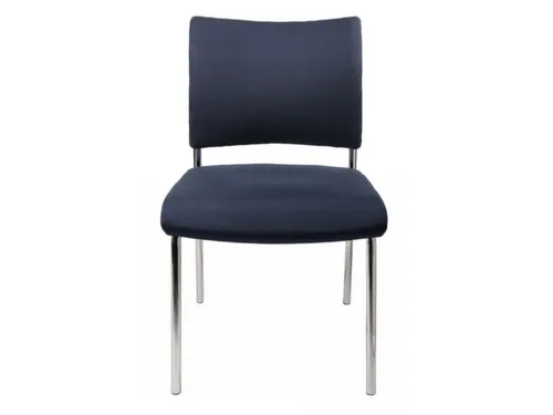 Bezoekersstoel Stof Donkerblauw Zitting 430x480x450mm