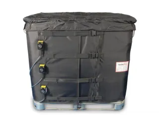 verwarmingsmantel,v. IBC inhoud 1000l,buiten glasvezel/silicone,zwart - 1