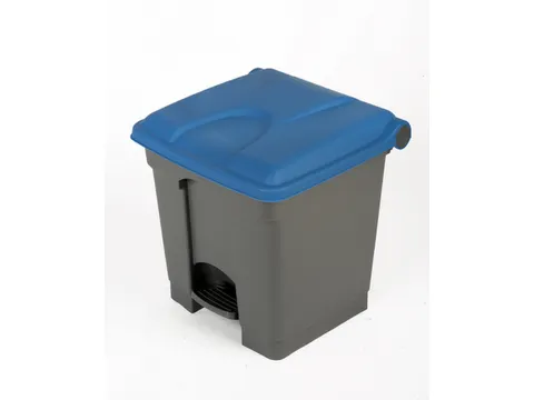 pedaalemmer,1x30l,HxBxD 435x398x410mm,romp PP grijs,deksel PP blauw