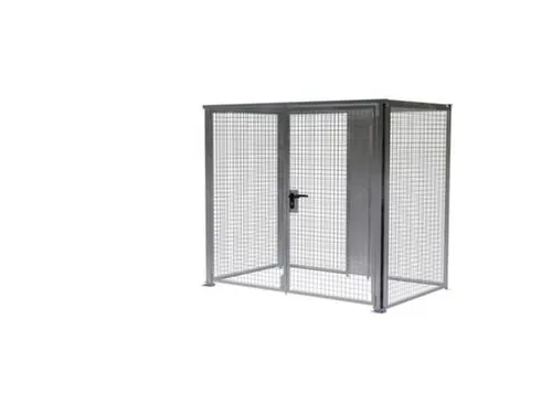 magazijnbox HxBxD 2 1x2 45x1595m gaaswanden dubbele openslaande deur