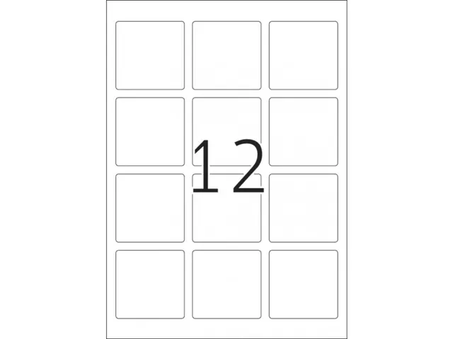 HERMA 10109 Verwijderbare etiketten A4 60x60mm Wit 300 stuks