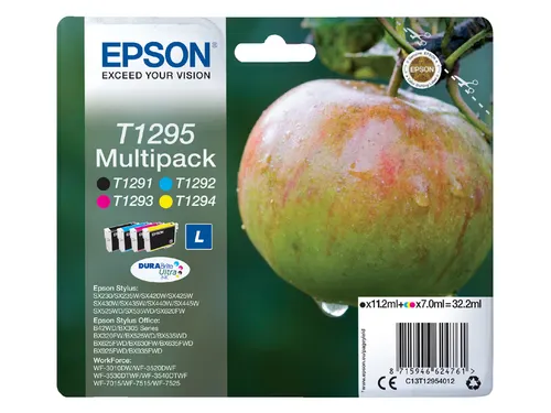 Epson T1295 Inktcartridge Multipack Zwart + 3 Kleuren