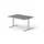 Elektrisch ihv bureau,HxBxD 650-1310x1400x1000mm,blad donkergrijs