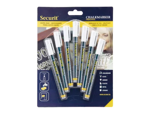 Krijtstift Securit Sma-100 Rond 1-2mm Wit 7 Stuks
